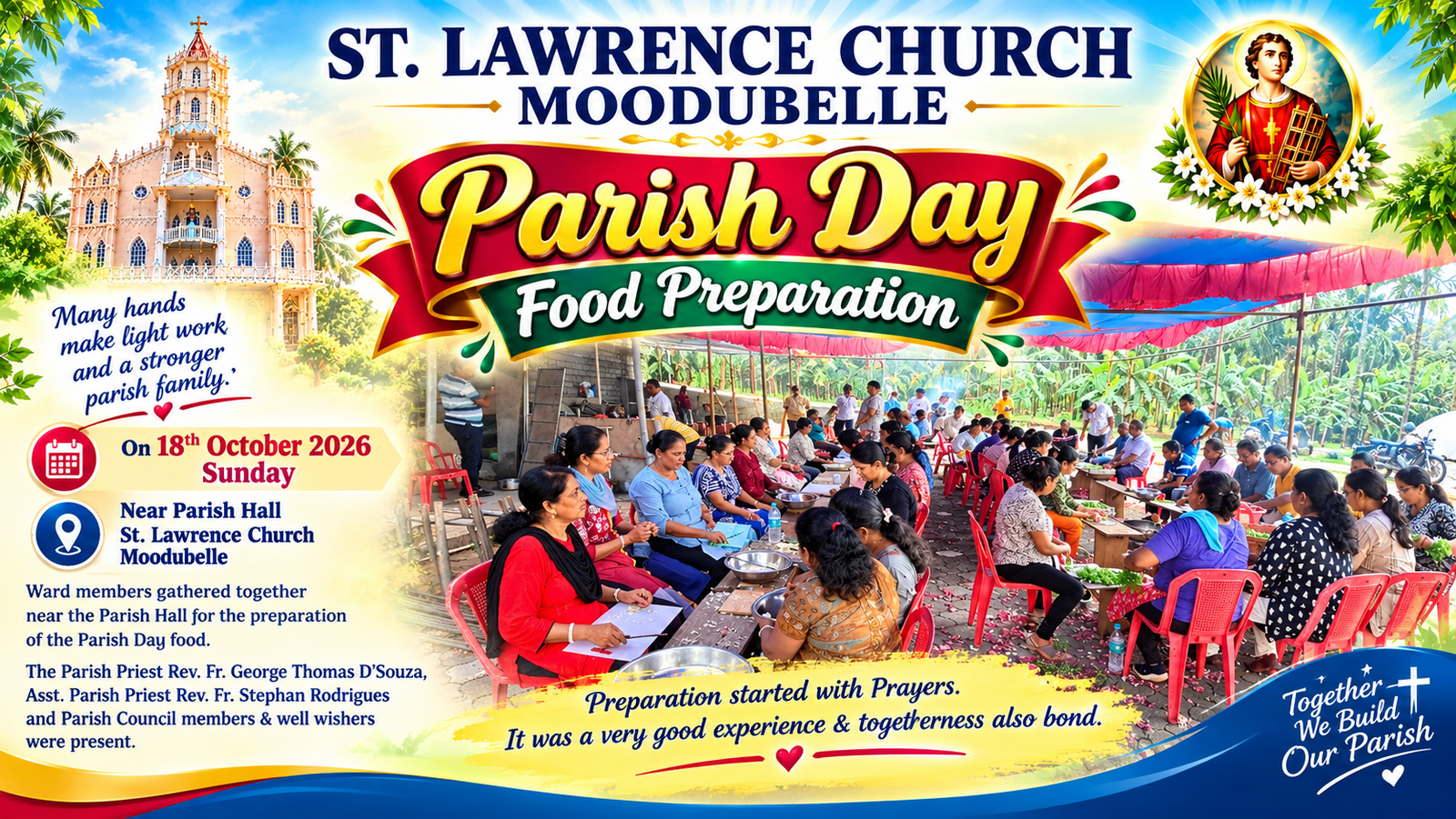 St Lawrence Parish Day Food Preparation – A Celebration of Unity and Togetherness