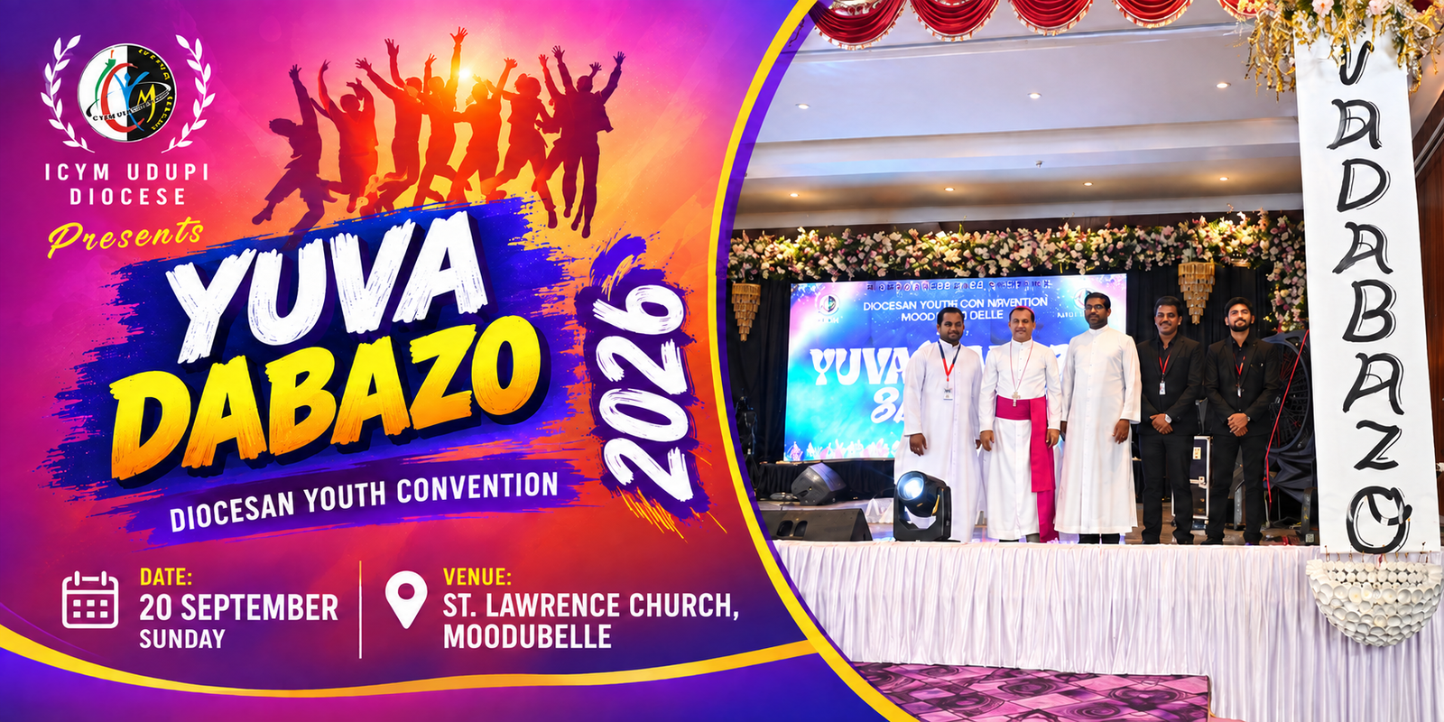 ICYM Udupi Diocese hosts Yuva Dabazo 2026 at St Lawrence Parish Hall Moodubelle